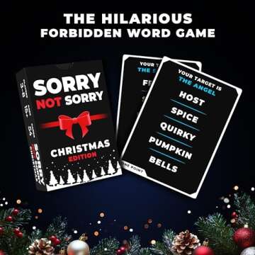 Hollew Christmas Card Game Sorry Not Sorry - Family Games | Christmas Stocking Filler Games | Xmas G...