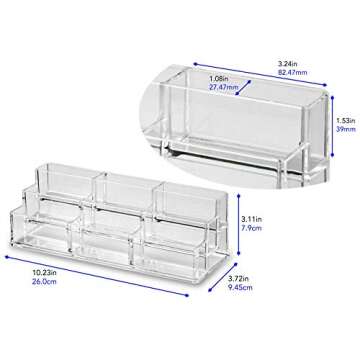 byAlegory 9 Space Acrylic Tiered Compact Makeup Organizer
