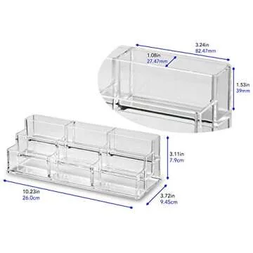 byAlegory 9 Space Acrylic Tiered Compact Makeup Organizer