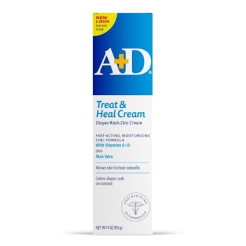 A+D Zinc Oxide Diaper Rash Treatment Cream: Fast, Gentle Care for Baby Skin