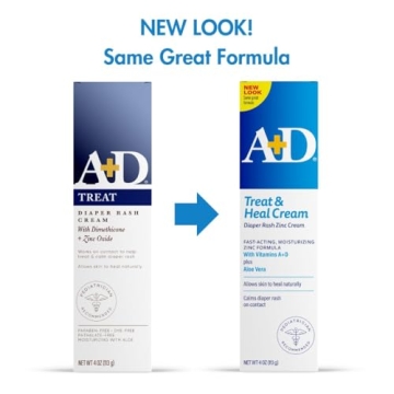 A+D Zinc Oxide Diaper Rash Cream for Quick Relief