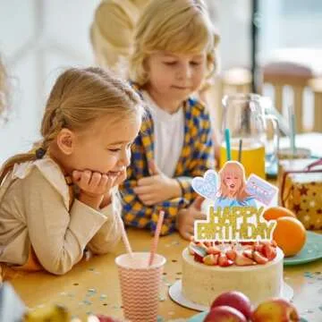 Taylor Birthday Cake Topper - Gold Glittery Celebration Decoration