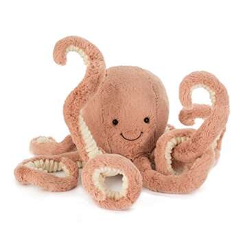 Jellycat Odell Octopus Stuffed Animal, Little 10.5 inches - Ocean and Sea Plush Toy - Classic Children's Gift
