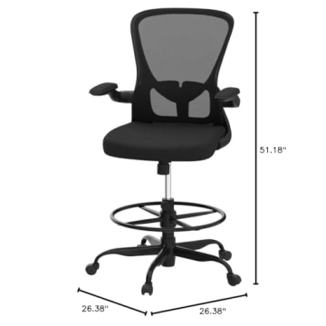 Ergonomic Drafting Chair with Lumbar Support and Style