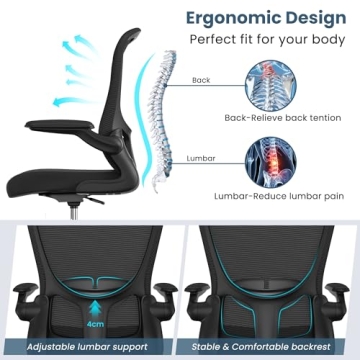 Ergonomic Drafting Chair with Lumbar Support and Style