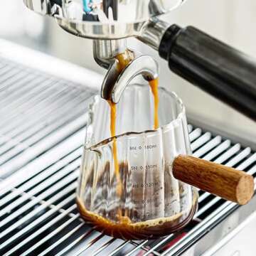 BinaryABC Glass Creamer Pitcher - 180ML Stylish & Functional