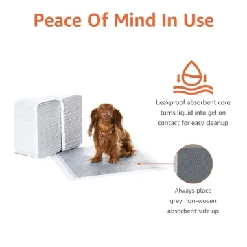 Amazon Basics Puppy Training Pads, Odor Control, Leak-Proof