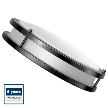 Drosbey 36W Dimmable LED Flush Mount Ceiling Light Fixture, Kitchen Light Fixtures, 12 inch Ceiling ...