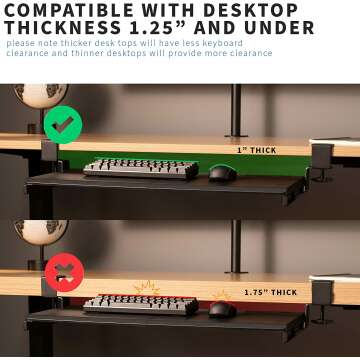 VIVO Large Under Desk Keyboard Tray - MOUNT-KB05E