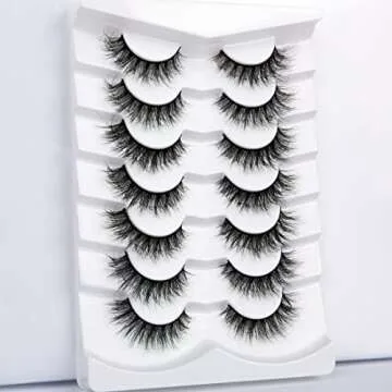 Pooplunch 8D Cat Eye Fluffy False Eyelashes for Glamour