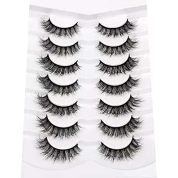 Pooplunch 8D Cat Eye Fluffy False Eyelashes for Glamour