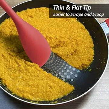 Upgrade Silicone Spatula Spoon Set,VOVOLY Heat Resistant Rubber Spoonula, Seamless Non-Stick Flexible Scrapers for Baking Mixing Tool,3 Pack,