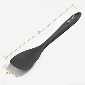 Upgrade Silicone Spatula Spoon Set,VOVOLY Heat Resistant Rubber Spoonula, Seamless Non-Stick Flexible Scrapers for Baking Mixing Tool,3 Pack,