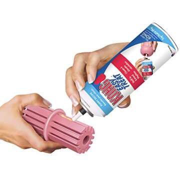 KONG Puppy Teething Stick - Soft Teething & Teeth Cleaning Stick - Natural Rubber Dog Chew Toy with Ridges - Perfect for Snacks & Treats - for Small Puppies