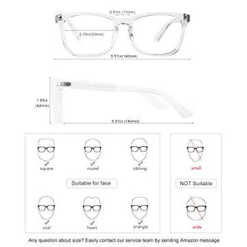 MEETSUN Blue Light Blocking Glasses, Anti Eye Strain Headache (Sleep Better),Computer Reading Glasses UV400 Transparent Lens (Black + Clear Frame/Clear Lens 2 Pack, 53)