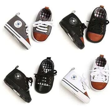 KIDSUN Tutoo Unisex Baby Boys Girls High Top Sneakers - Soft Anti-Slip Sole