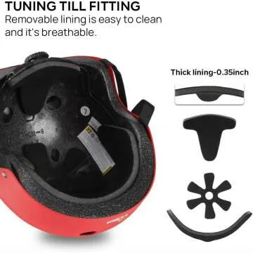 JBM Lightweight Adjustable Multi-Sport Helmet