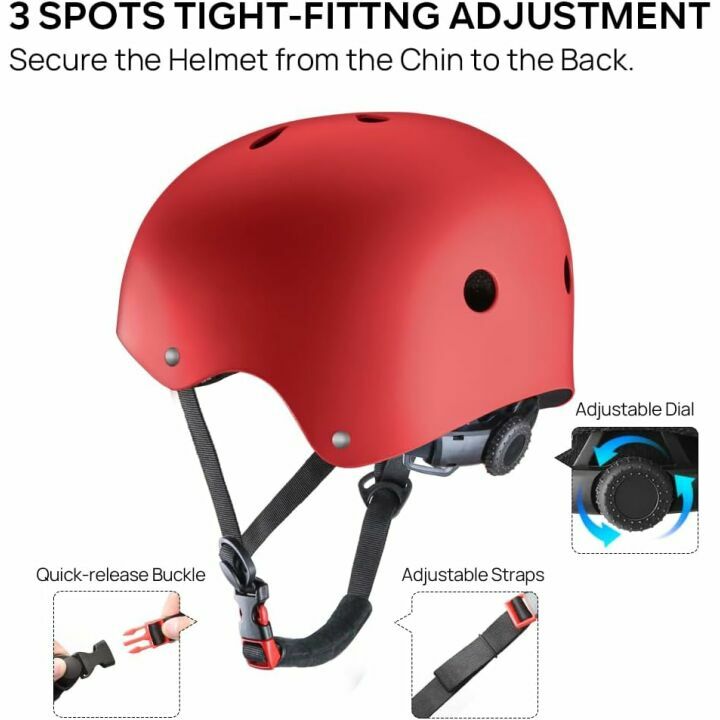JBM Lightweight Adjustable Multi-Sport Helmet