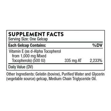 THORNE Ultimate-E - Contains All of The Natural Forms of Vitamin E - 60 Gelcaps
