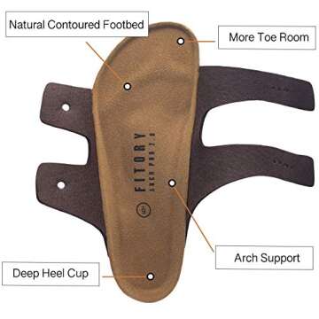 FITORY Men's Sandals with Adjustable Straps & Cork Footbed