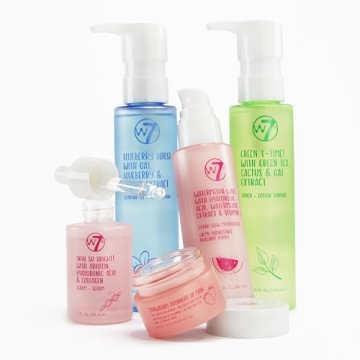 W7 Self-Care Skincare Set - 5 Step Daily Routine for Beautiful Skin
