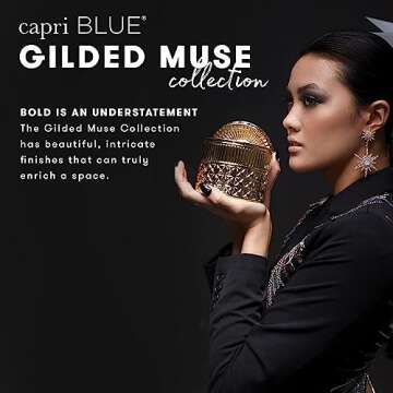 Capri Blue Muse Reed Oil Diffuser - Comes with Diffuser Sticks, Oil, and Glass Bottle - Aromatherapy Diffuser - 7.8 Fl Oz - Volcano