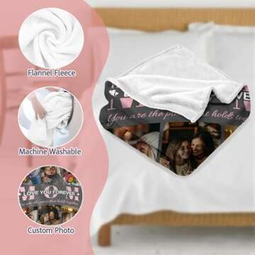 Personalized ZHOUSFK Mom Blanket for Mother's Day Gift
