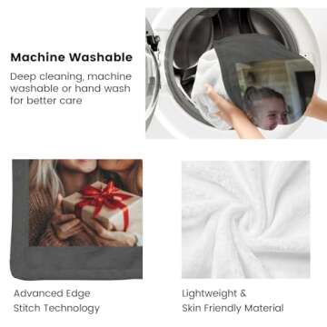 Personalized ZHOUSFK Mom Blanket for Mother's Day Gift