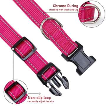 Reflective Dog Collar - Adjustable Safety Design for All Sizes