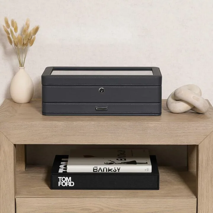 ROTHWELL Luxury Watch Box for 12 Watches with Drawer