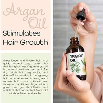 Premium Nature Argan Oil for Hair Virgin 100% Pure Cold Pressed Argon Oil Hair Serum For Hair Stimul...