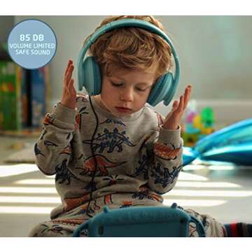 PowerLocus Kids Headphones Over-Ear, Bluetooth Wireless Headphones for Kids,with Microphone, Safe 85...