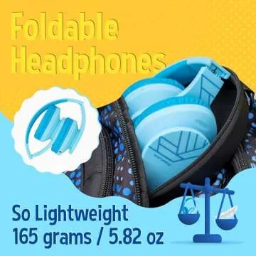 PowerLocus Kids Headphones Over-Ear, Bluetooth Wireless Headphones for Kids,with Microphone, Safe 85DB Volume Limited, Foldable with Carry Case, Audio Cable, Micro SD mode for Online Classes,PC,Phones