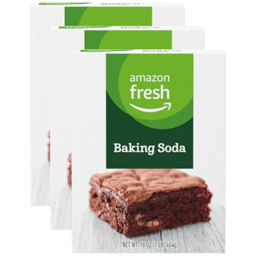 Amazon Fresh Baking Soda 16 Oz Pack of 3 - Versatile Kitchen Essential