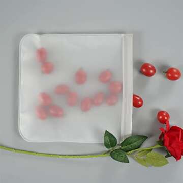 6 Pack BPA FREE Reusable silicone freezer bags, Extra Thick Reusable Storage Bags Leakproof Silicone and Plastic Free for Marinate Meats, Cereal, Sandwich, Snack, Travel Items, Home Organization