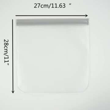 6 Pack BPA FREE Reusable silicone freezer bags, Extra Thick Reusable Storage Bags Leakproof Silicone and Plastic Free for Marinate Meats, Cereal, Sandwich, Snack, Travel Items, Home Organization