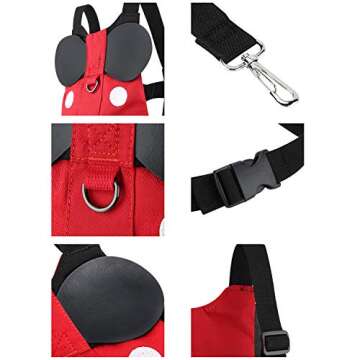 Toddler Leash for Baby Boys and Girls - Adjustable Safety Harness Baby Leash for 1-4 Year Olds, Perfect for Disney Trips, Airports, Malls, Zoos, and Kids with Autism