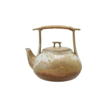 Unique Bloomingville Stoneware Teapot with Jute Handle