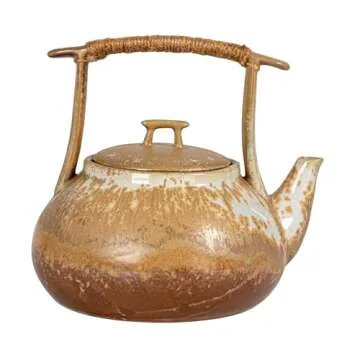 Unique Bloomingville Stoneware Teapot with Jute Handle