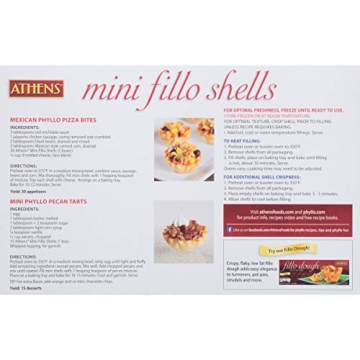 Athens Mini Fillo Dough Shells 2 Packs for Easy Appetizers
