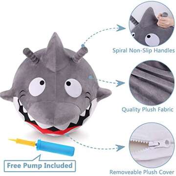 iPlay, iLearn Shark Hopper Ball for Kids 2-5 Years