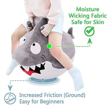 iPlay, iLearn Shark Hopper Ball for Kids 2-5 Years