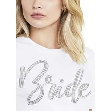 Rhinestone Bridal Tee for Bachelorette and Wedding Day