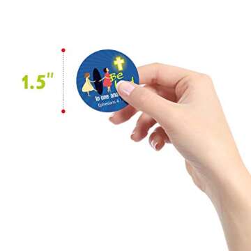 1200 Christian Prayer Stickers for Kids - 16 Designs