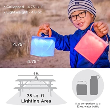 LuminAID PackLite Spectra USB Solar Inflatable Color Changing Waterproof Light