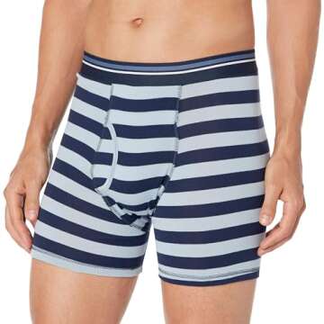 Amazon Essentials Mens Underwear Boxer Briefs, Comfortable Cotton, Tag-Free, Pack of 5, Floral/Pineapple/Stripe, Small