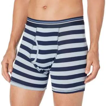 Amazon Essentials Mens Underwear Boxer Briefs, Comfortable Cotton, Tag-Free, Pack of 5, Floral/Pineapple/Stripe, Small