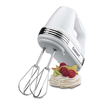 Cuisinart HM-70 Power Advantage 7-Speed Hand Mixer, Silver,White