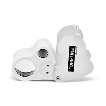 Formline LED Illuminated Jewelers Loupe/Trichome Scope (60x + 30x Lens) - Magnifier Made for Gardeni...