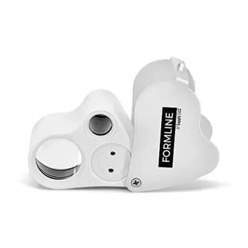 Formline LED Illuminated Jewelers Loupe - 60x + 30x Magnifier for Gems, Plants, and Hobbies
